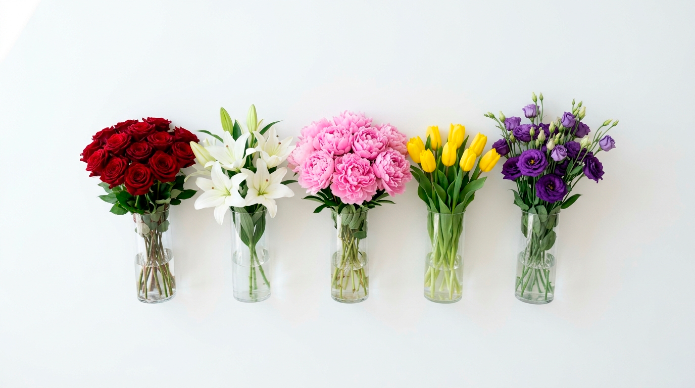 Значение цвета букета - палитра оттенков в языке цветов