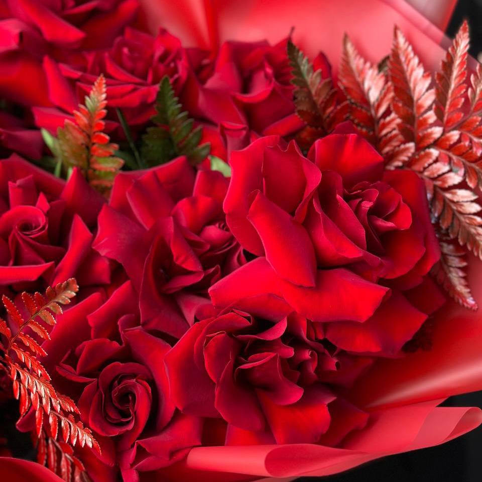 Букет французских роз с фисташкой