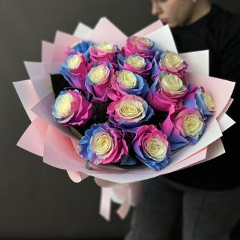 15 разноцветный роз