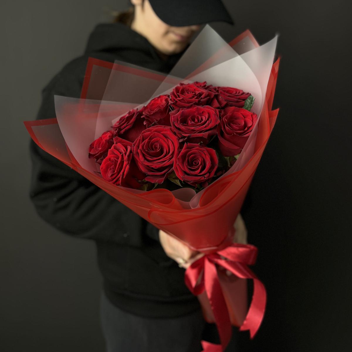 Красные розы 40 см премиум (Эквадор)