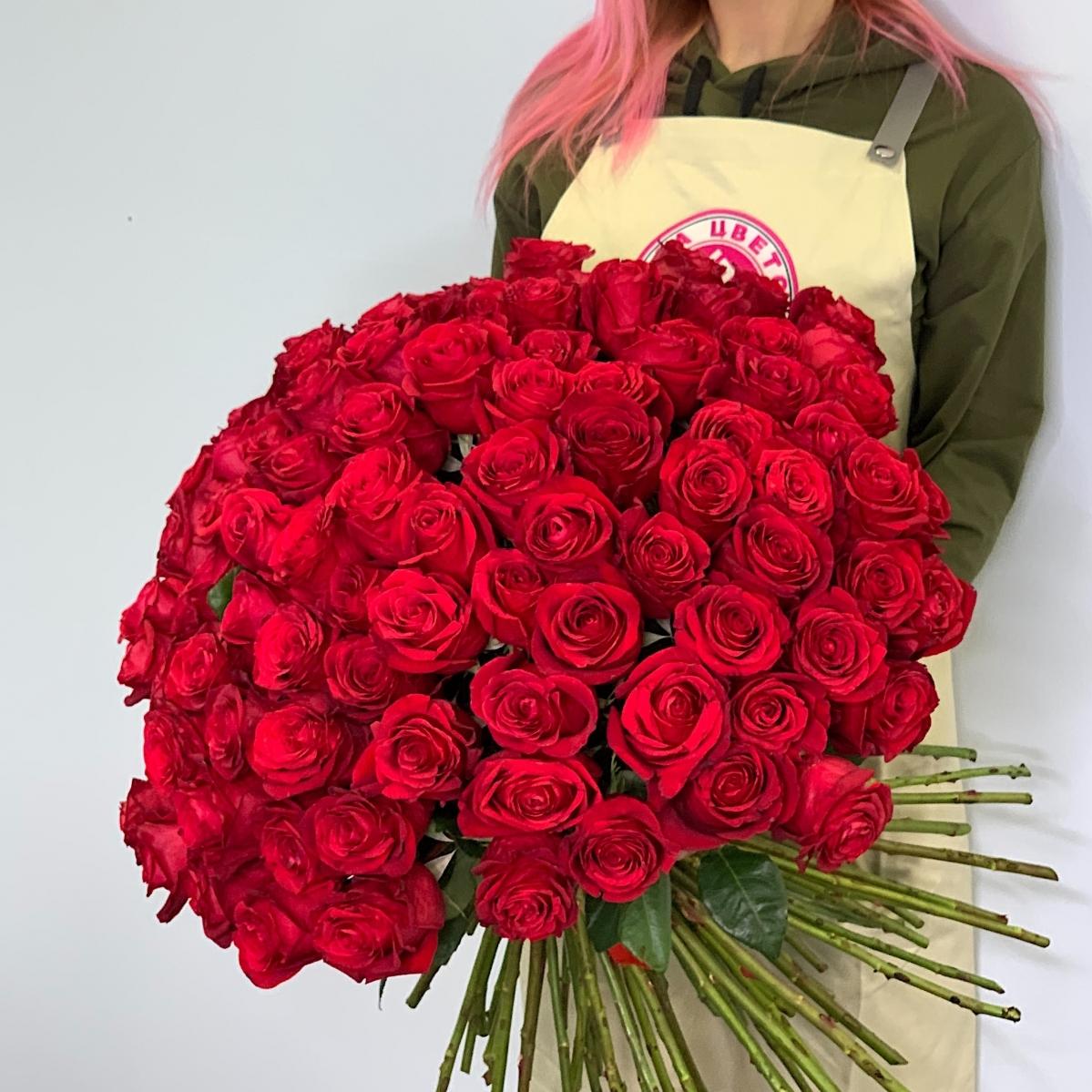 Красные розы 40 см премиум (Эквадор)