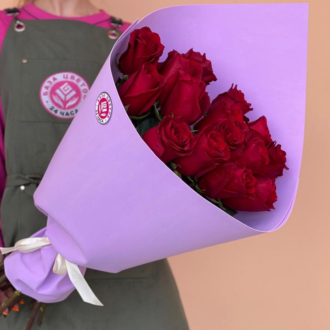 Букеты из красных роз 60 см премиум (Эквадор)