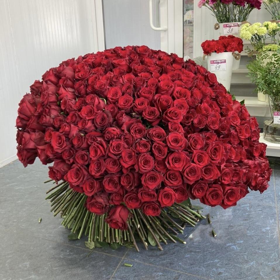 Букеты из красных роз 80 см (Эквадор)