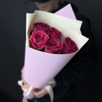 Букет из розовых роз 40 см (Эквадор)