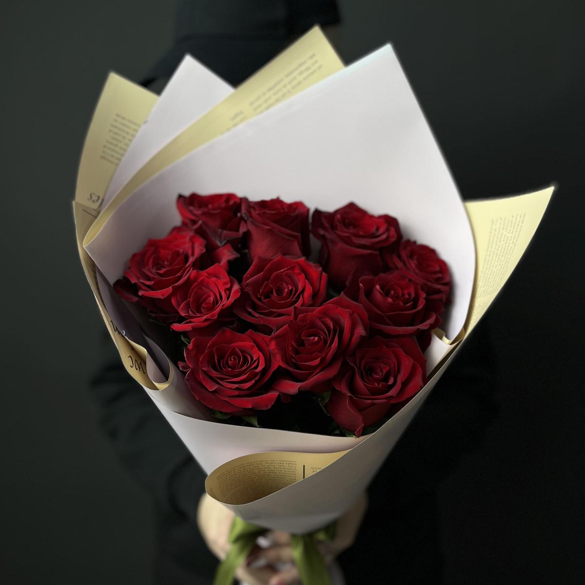 Розы премиум 40 см (Красные)