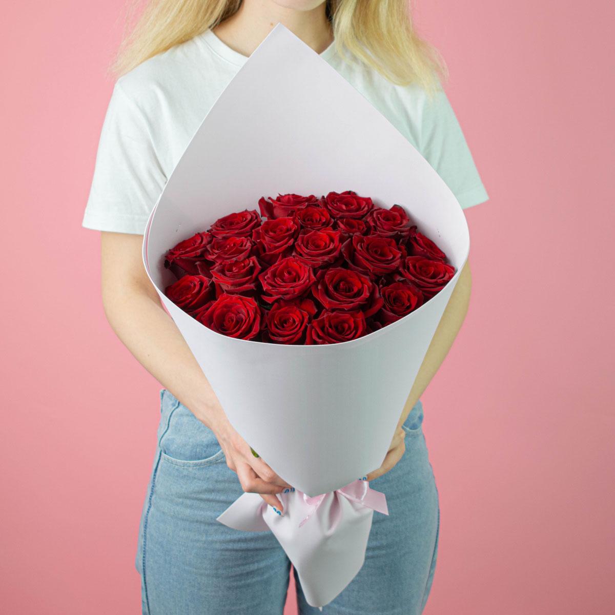 Розы премиум 40 см (Красные)