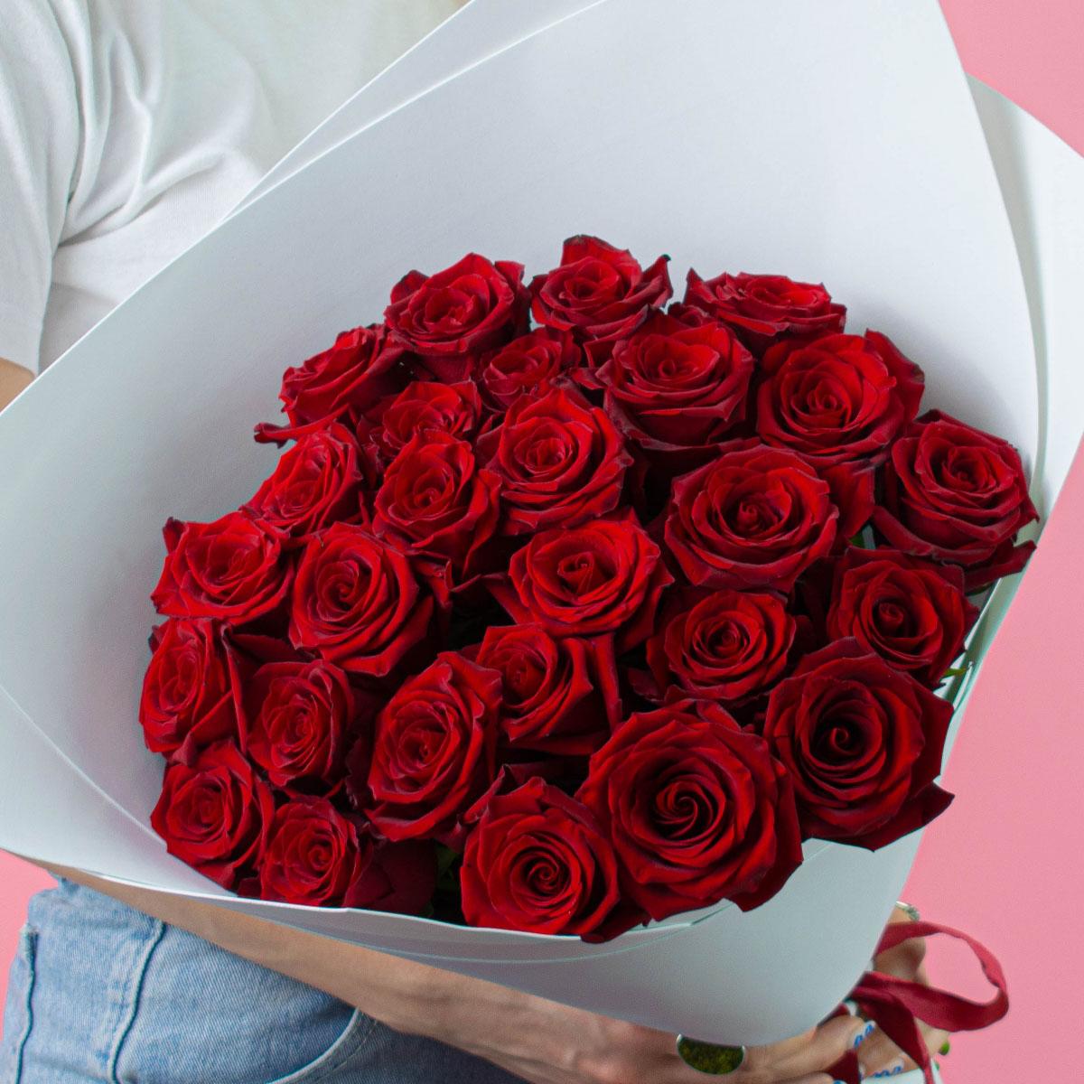 Розы премиум 40 см (Красные)