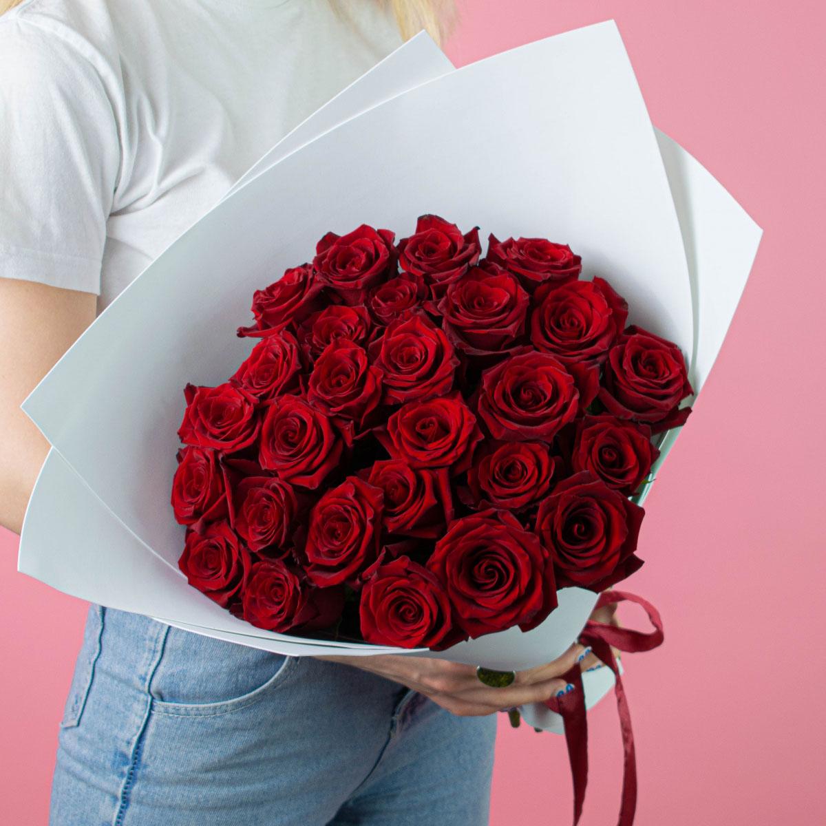 Розы премиум 40 см (Красные)