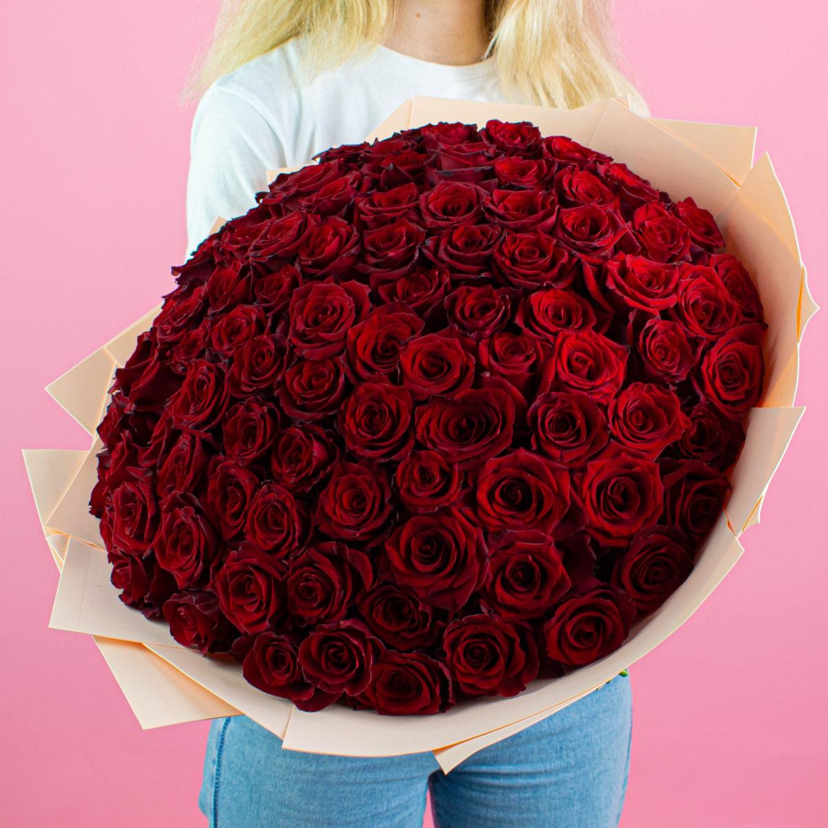 Розы премиум 40 см (Красные)