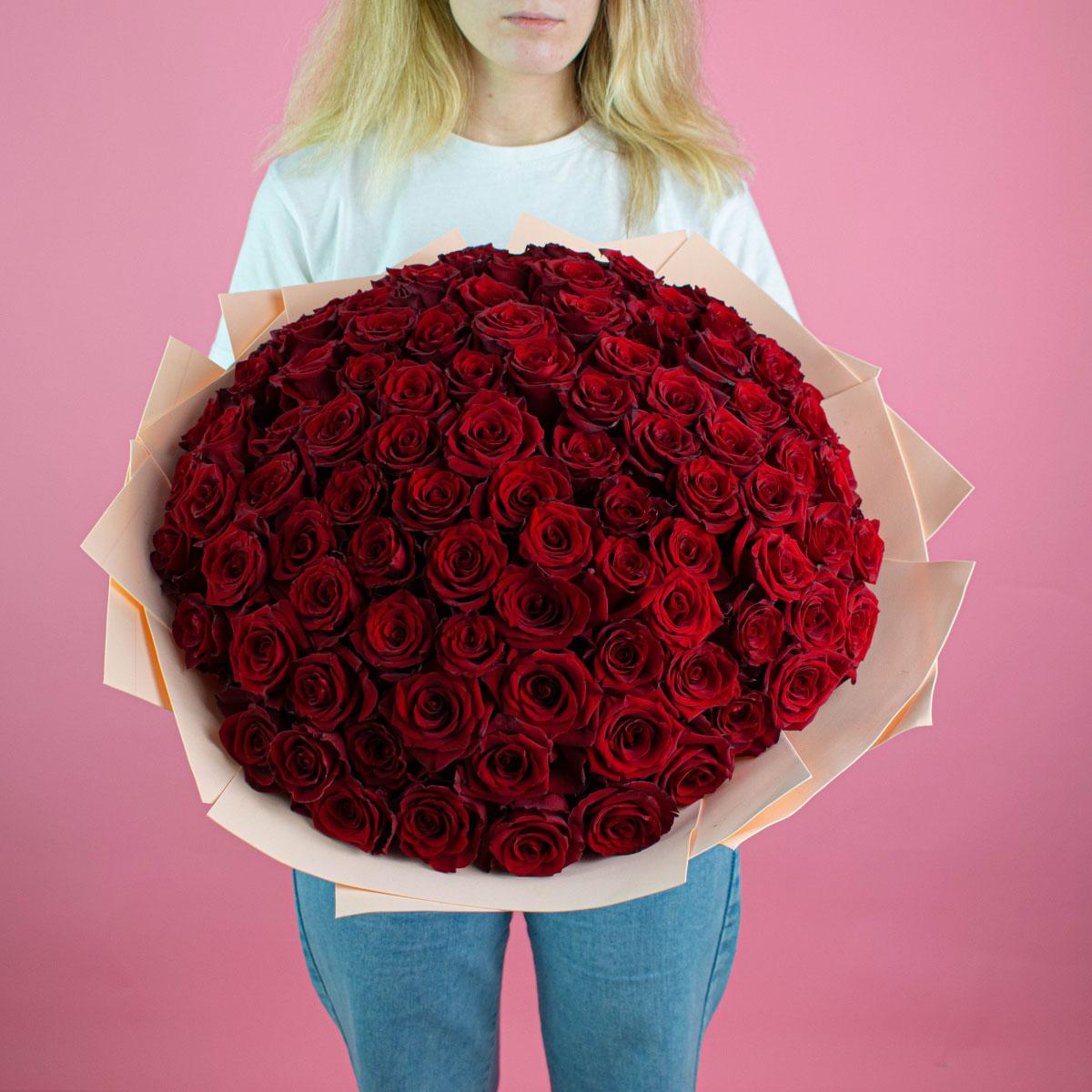 Розы премиум 40 см (Красные)