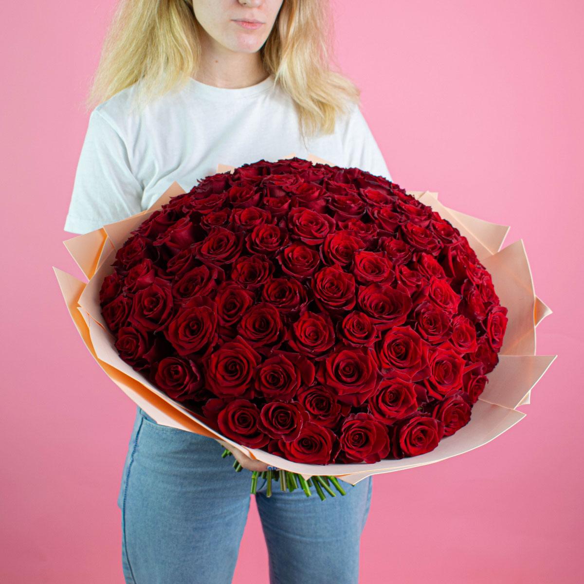 Розы премиум 40 см (Красные)