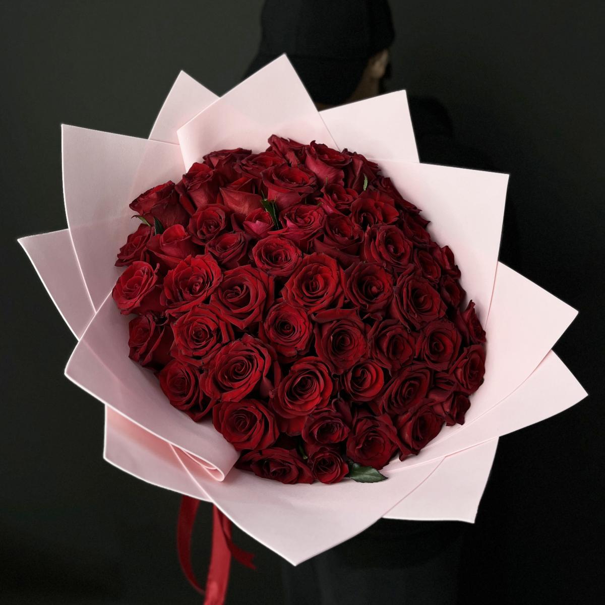 Розы премиум 40 см (Красные)