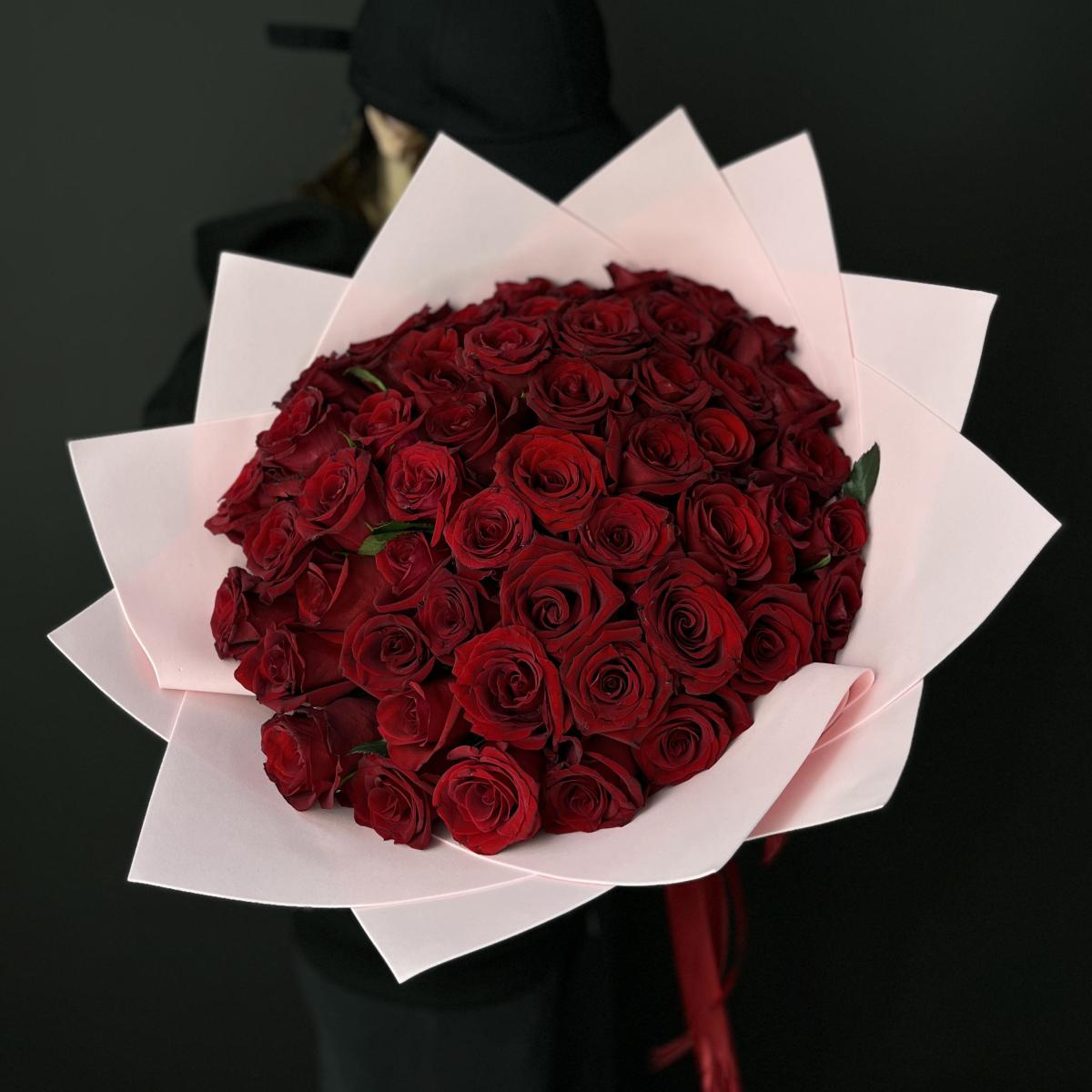 Розы премиум 40 см (Красные)