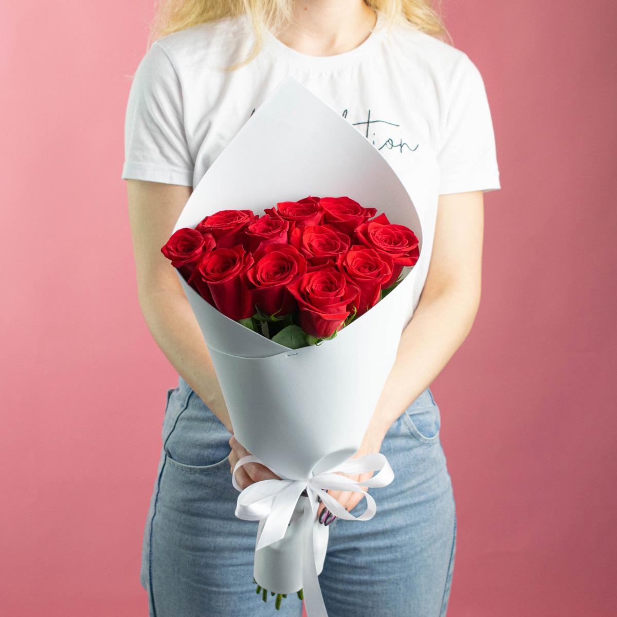 Розы Эквадор 50 см (Красные)