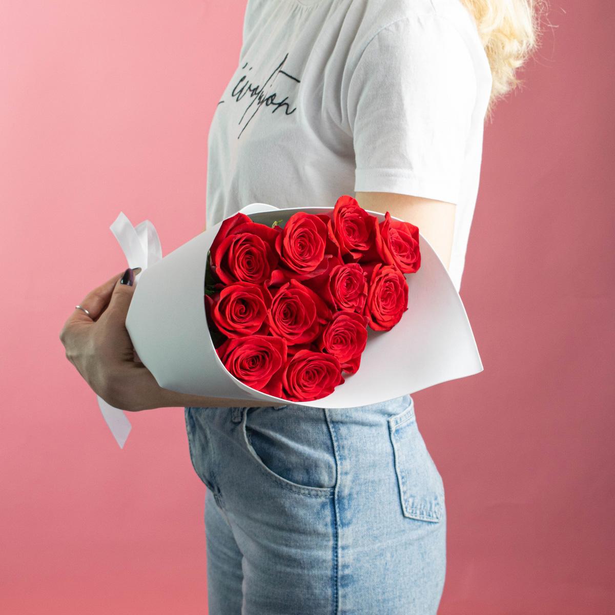 Розы Эквадор 50 см (Красные)