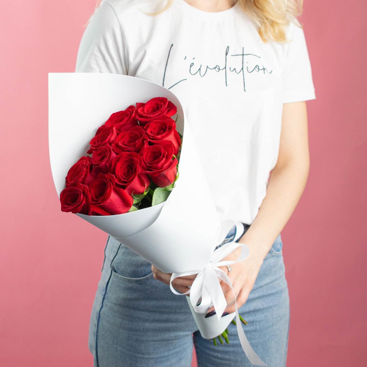 Розы Эквадор 50 см (Красные)