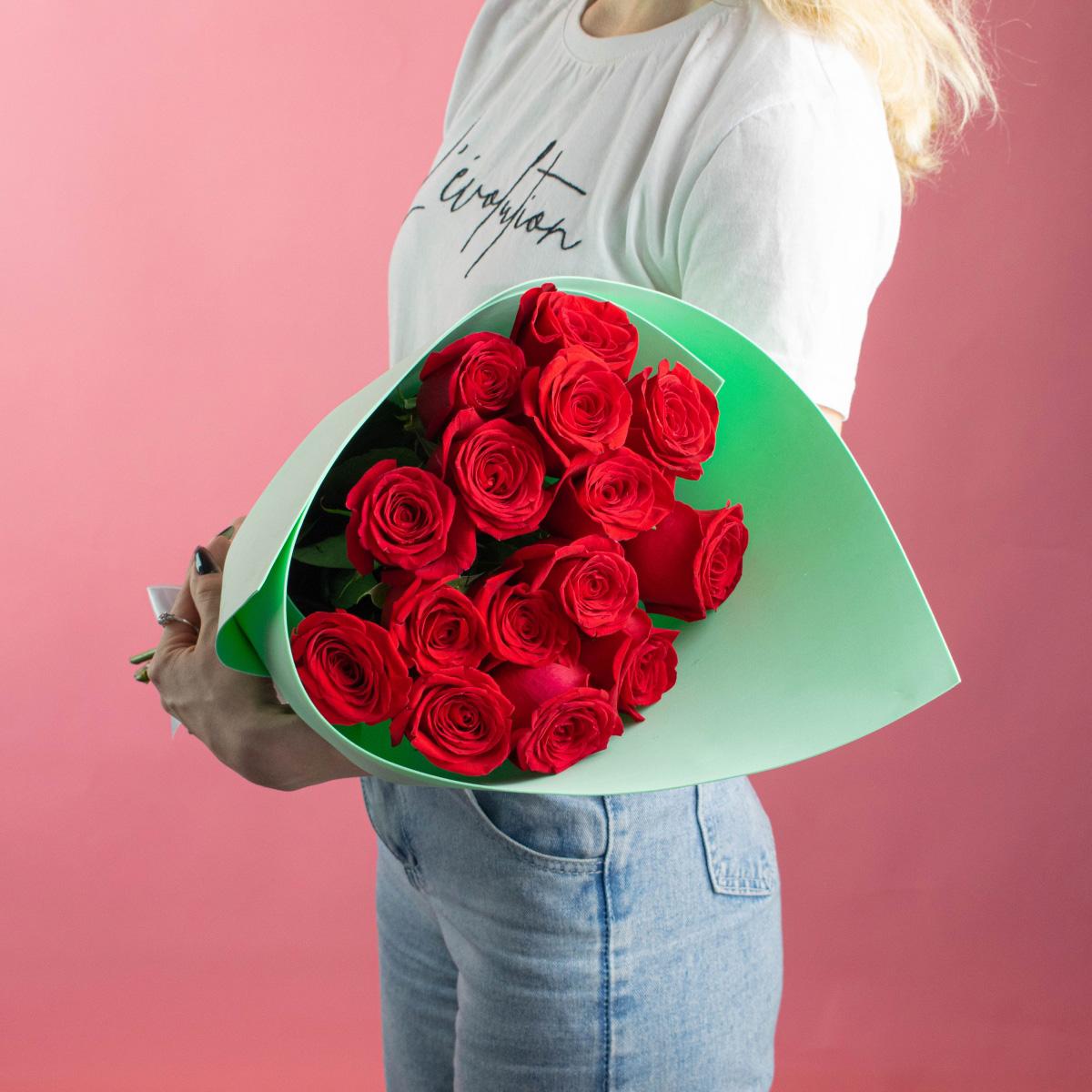 Розы Эквадор 50 см (Красные)