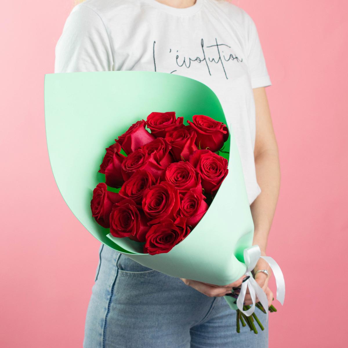 Розы Эквадор 50 см (Красные)