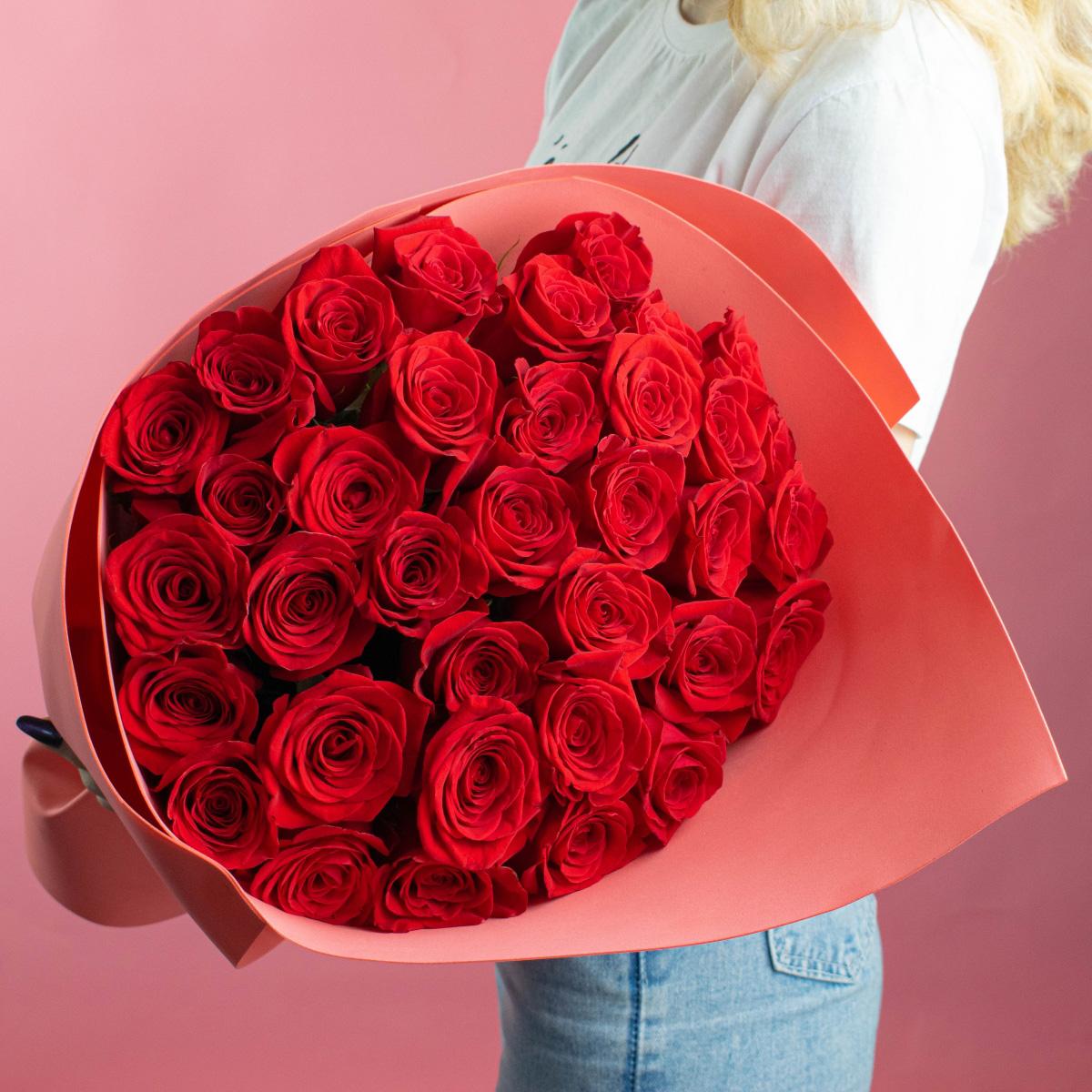Розы Эквадор 50 см (Красные)
