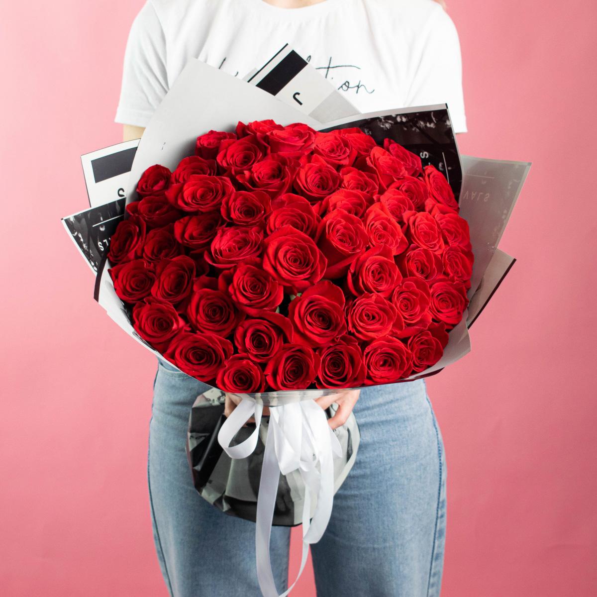 Розы Эквадор 50 см (Красные)