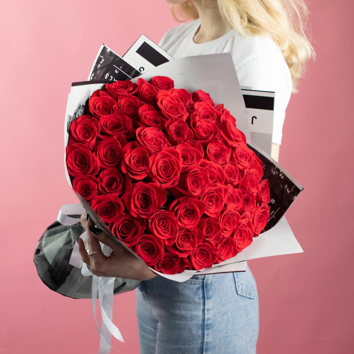 Розы Эквадор 50 см (Красные)
