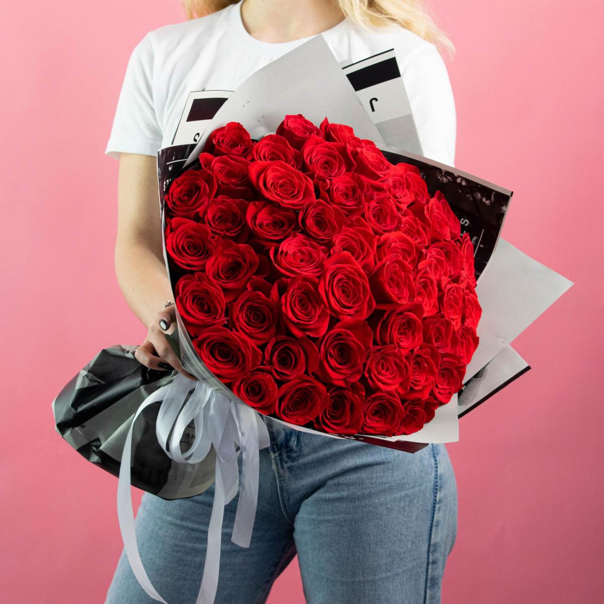 Розы Эквадор 50 см (Красные)