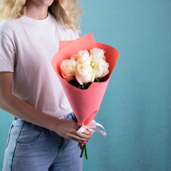 Розы Эквадор 40 см (Белые)