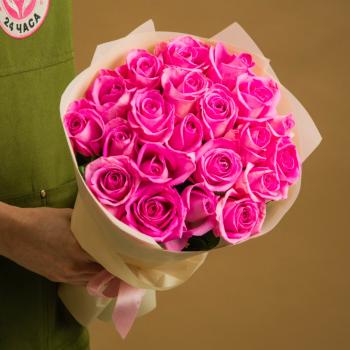 Букет цветов из 21 розовой розы