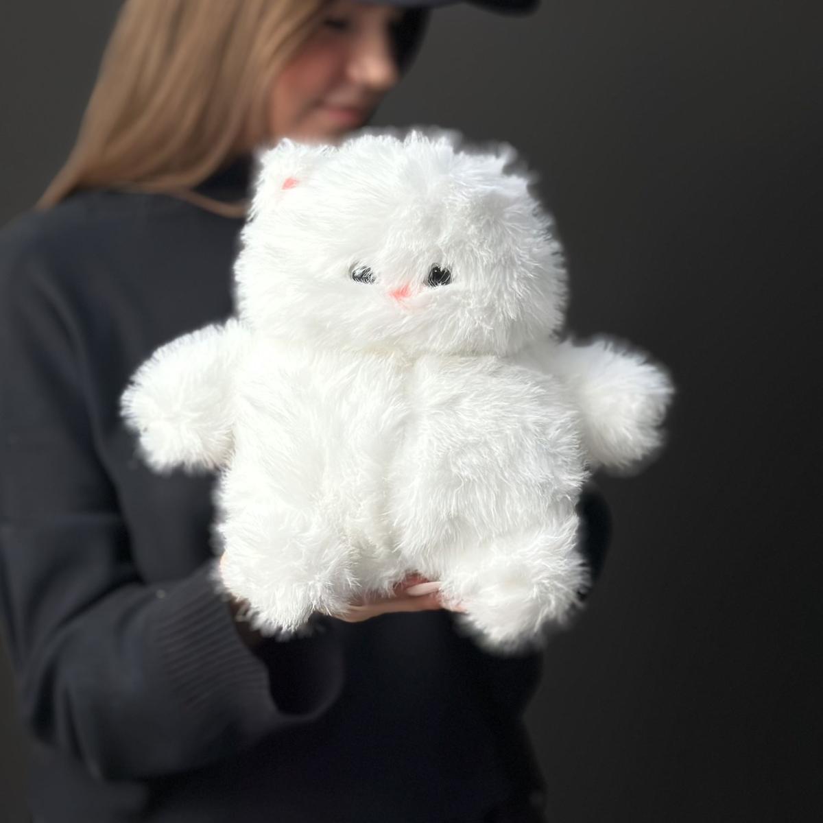 Мягкая игрушка Котик 23 см белый