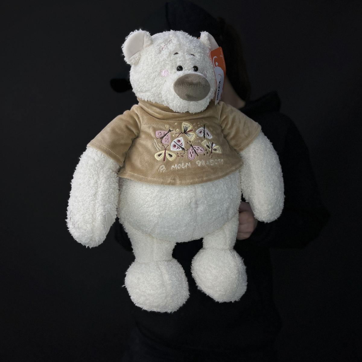 Мягкая игрушка Мишка Тато 37 см в футболке