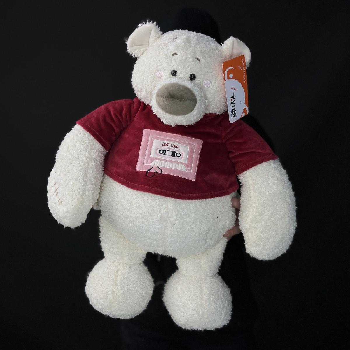 Мягкая игрушка Мишка Тато 37см бордовый