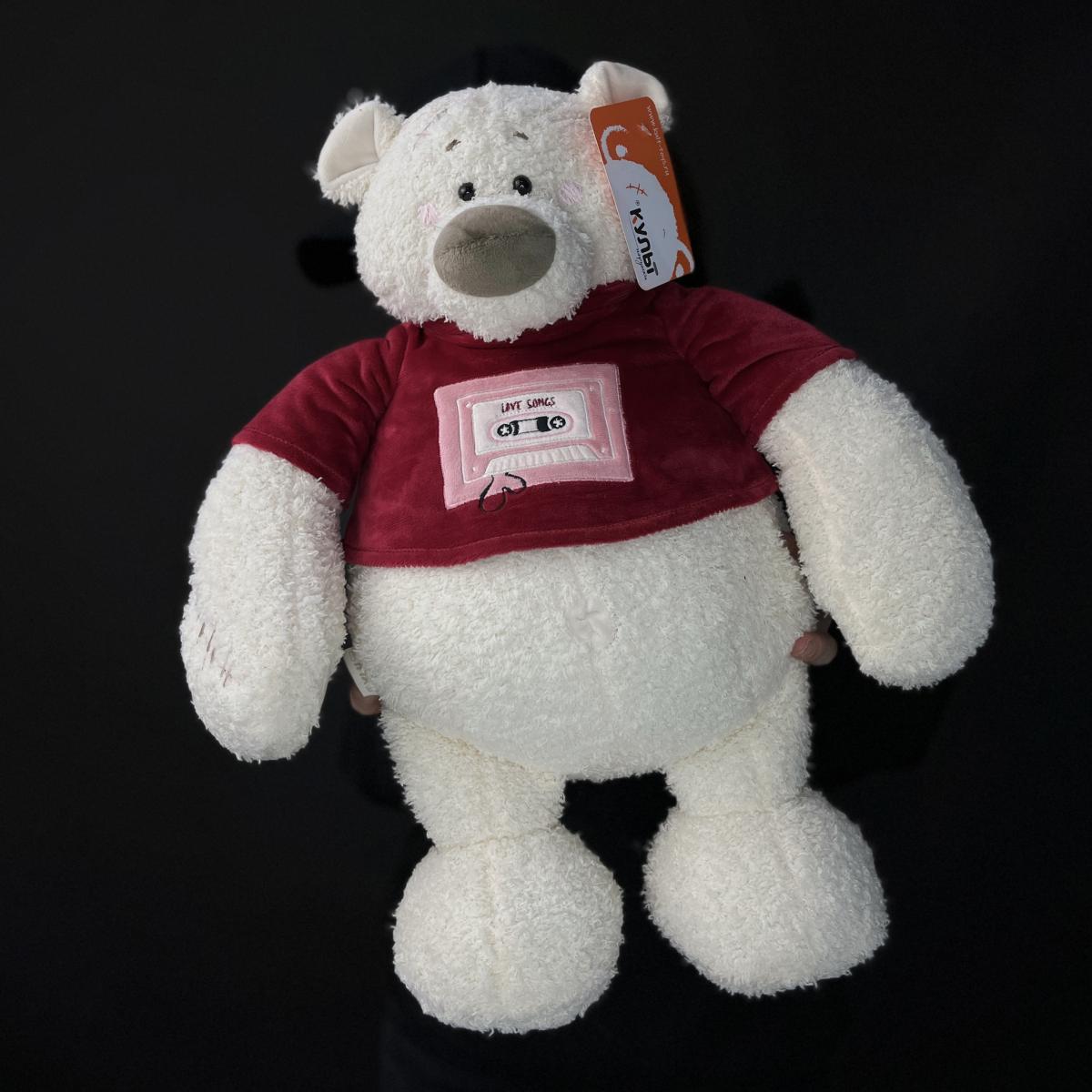 Мягкая игрушка Мишка Тато 37см бордовый