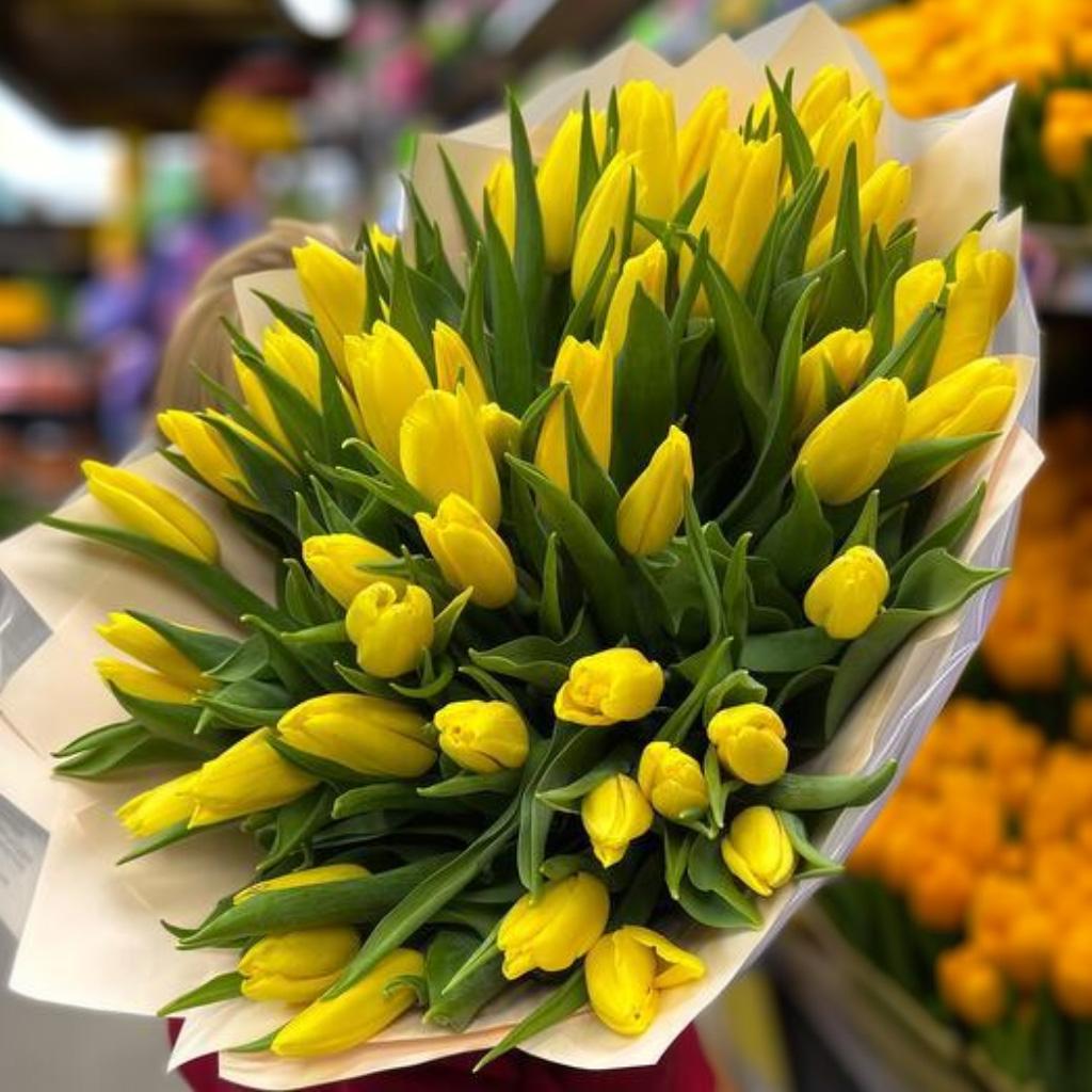 51 жёлтый тюльпан