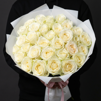 29 белых роз
