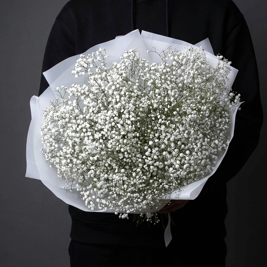 Букет из 9 белых гипсофил