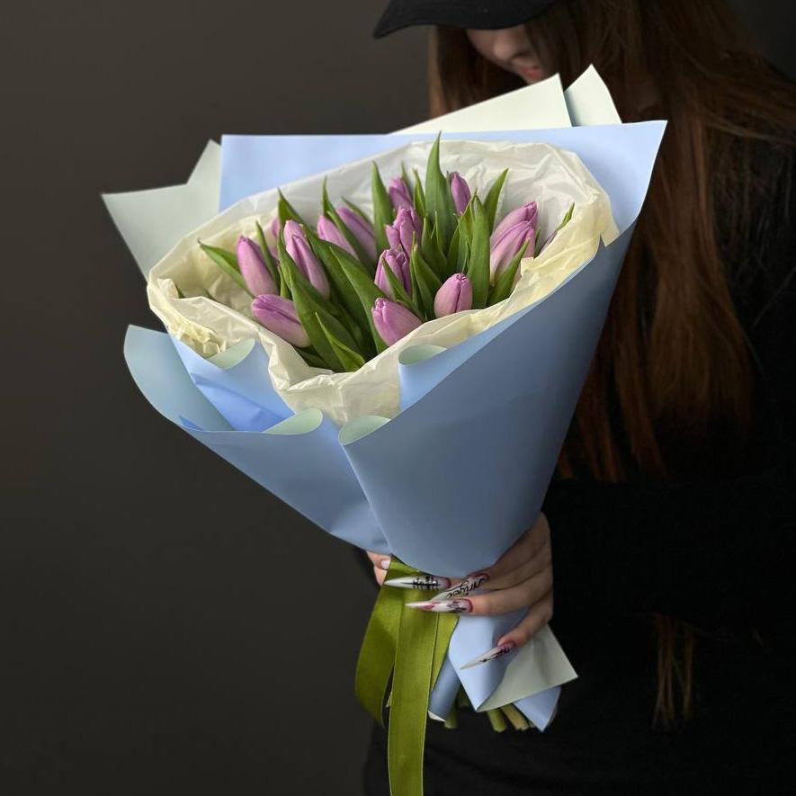 21 розовый тюльпан