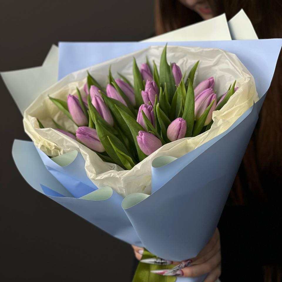 21 розовый тюльпан