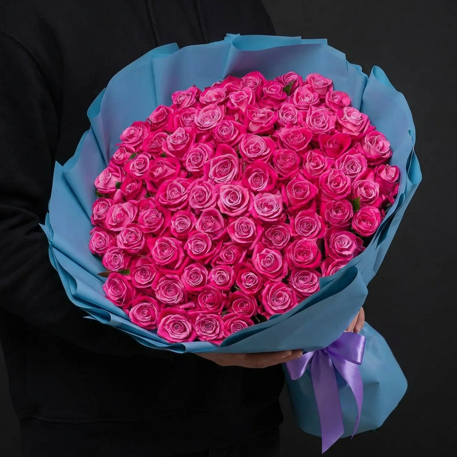 71 тёмно розовая роза