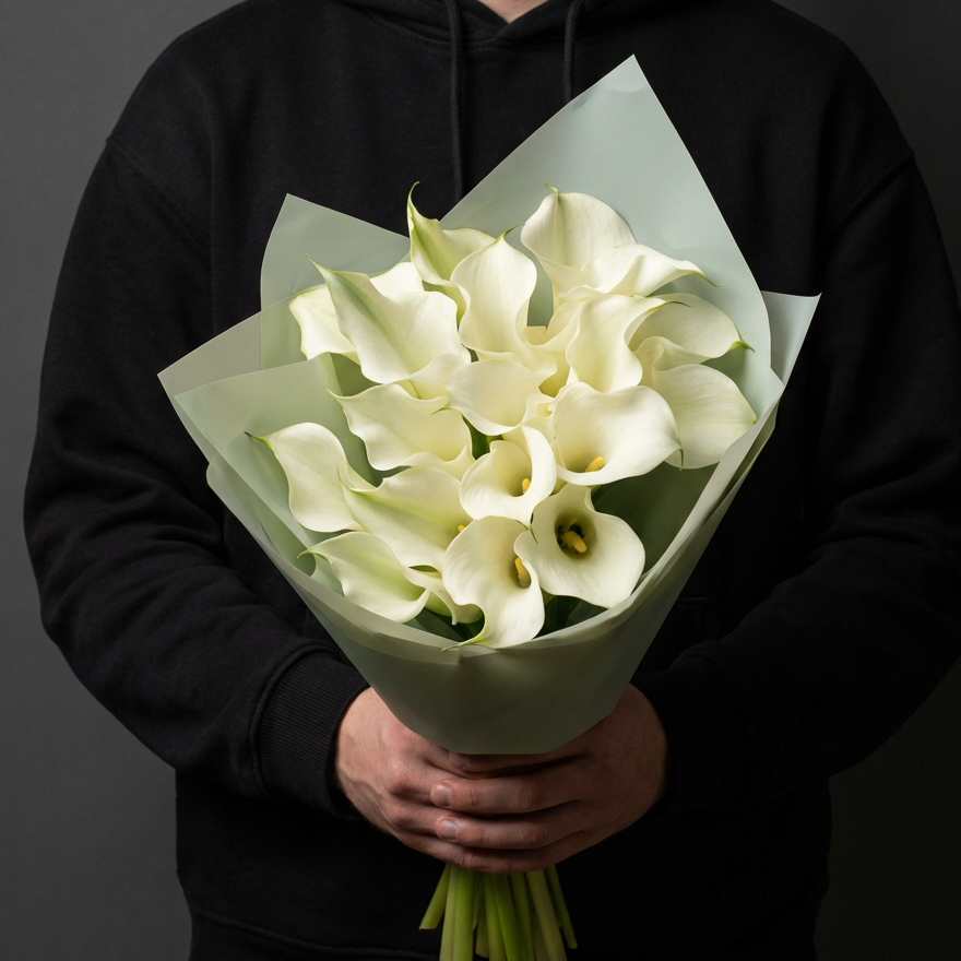 15 белых калл