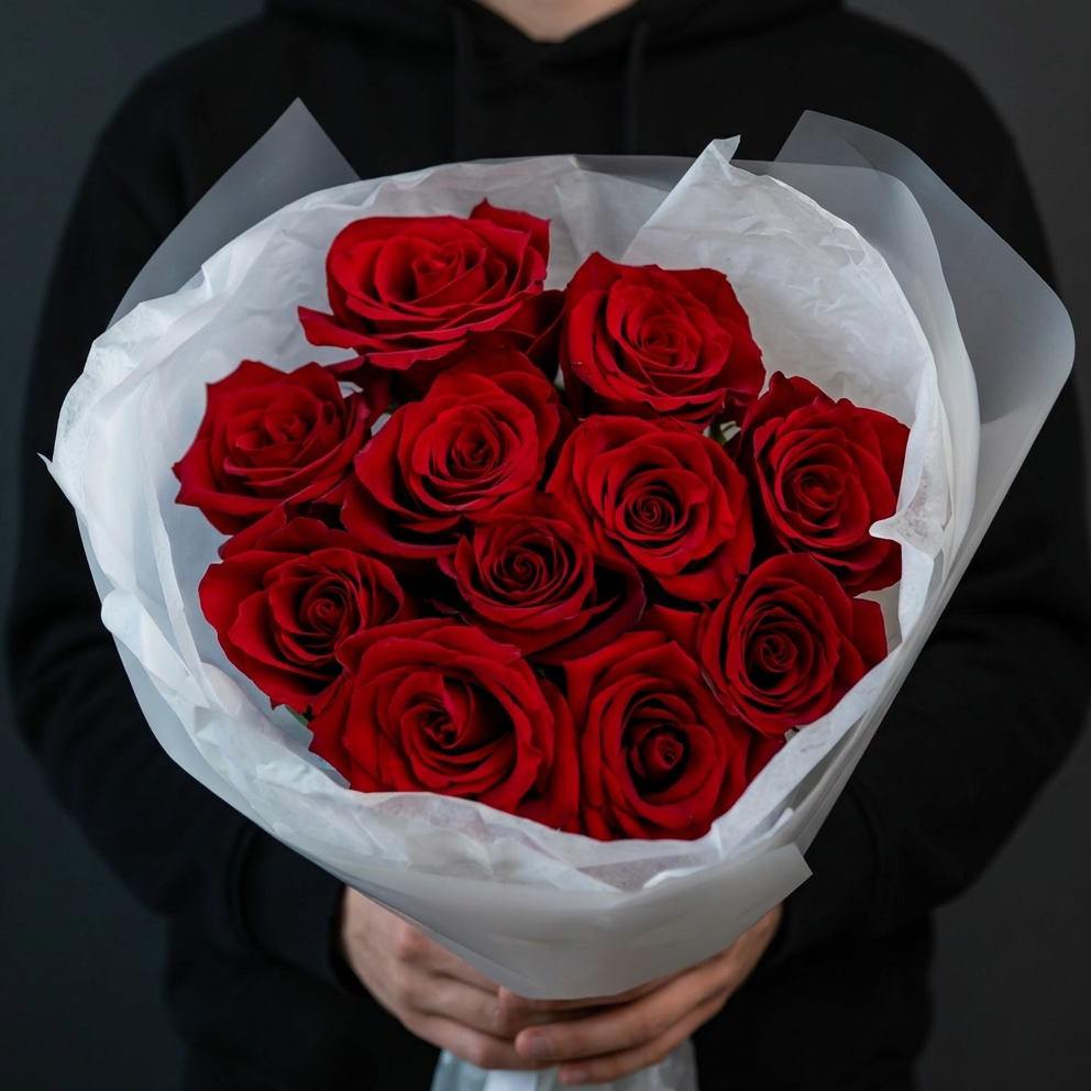 Букет из красных роз 60 см