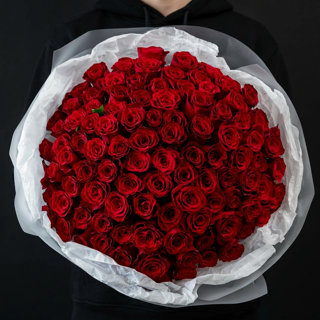 Букет из красных роз 40 см
