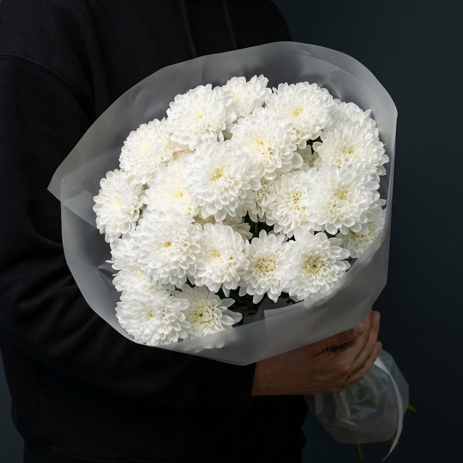 Букет из кустовых хризантем Балтика