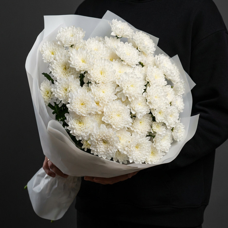 Букет из кустовых хризантем Балтика