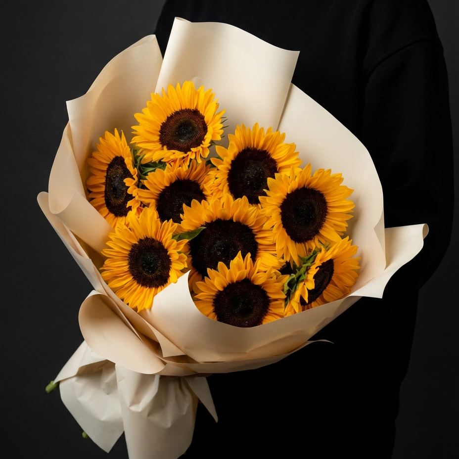 Букет из подсолнухов
