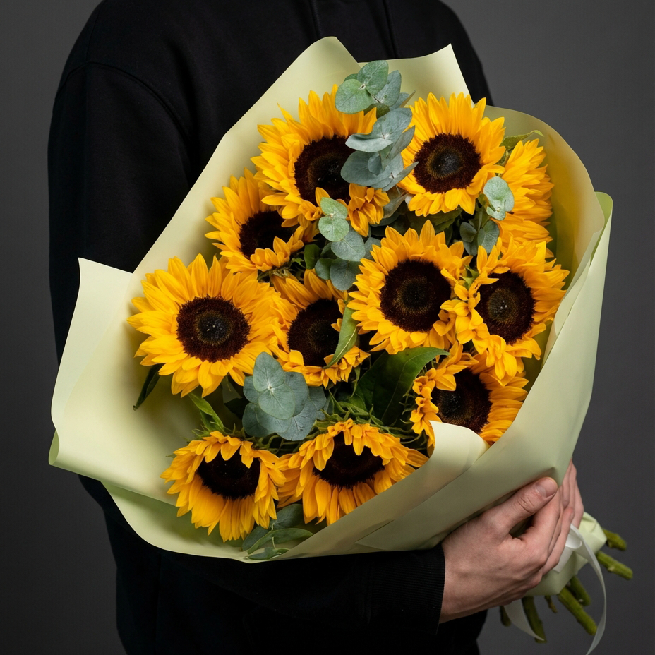 Букет из подсолнухов