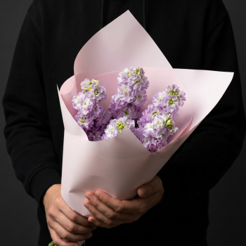 Букет из розовых маттиол